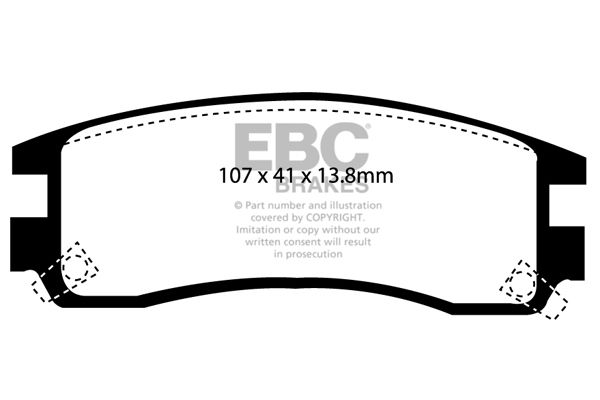 EBC BRAKES Комплект тормозных колодок, дисковый тормоз DP1609
